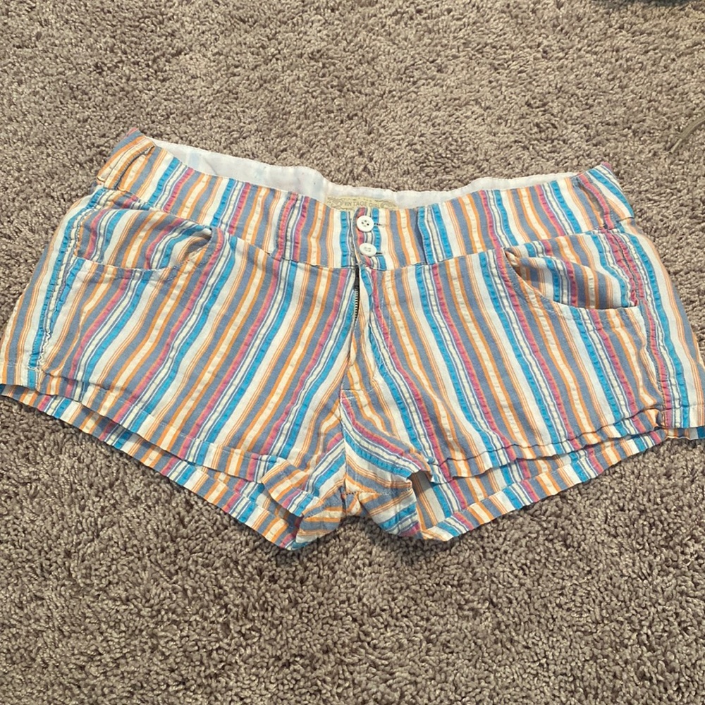 Striped shorts vintage girl size large